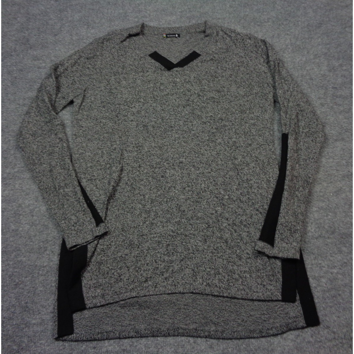Smartwool Sweater Womens M Black Gray Shadow Pine Tunic Shirt Top Casual Adult